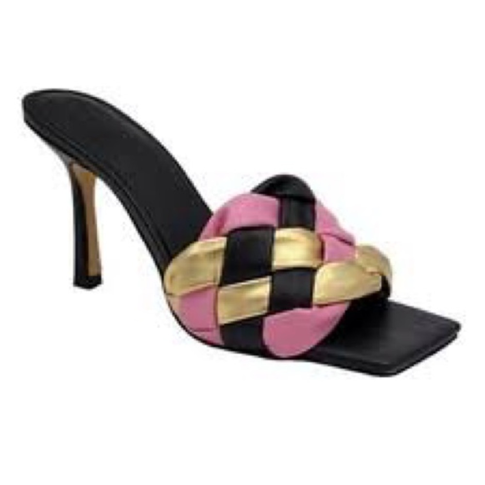 Marc Fisher Black, Pink, and Gold Heels, Size 9 Almost New